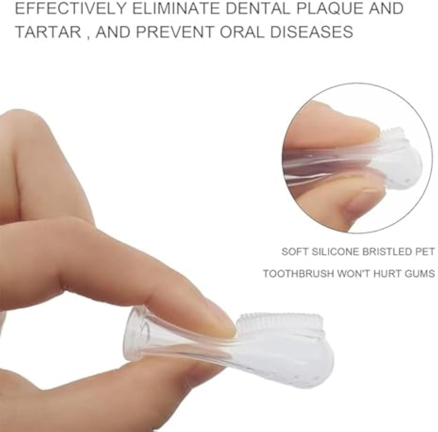 Pet Finger Toothbrush For Dogs Cats Extra Soft Silicone Bristles Professional Dog Toothbrush Cat Toothbrush Easy Teeth Cleaning For Dog Dental Hygiene