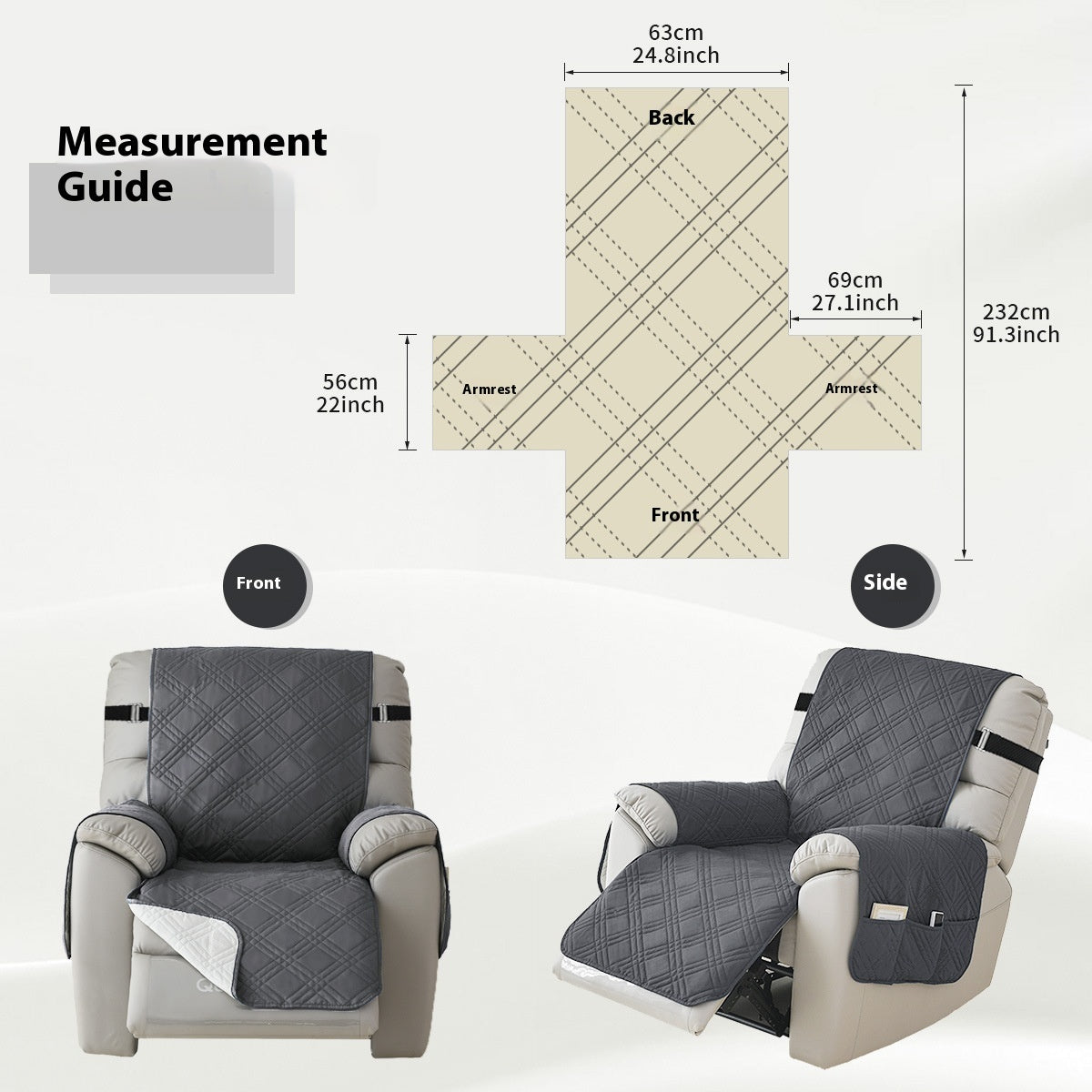 Waterproof Chivas Sofa Cushion Living Room Bedroom Non-slip Single Sofa Cover