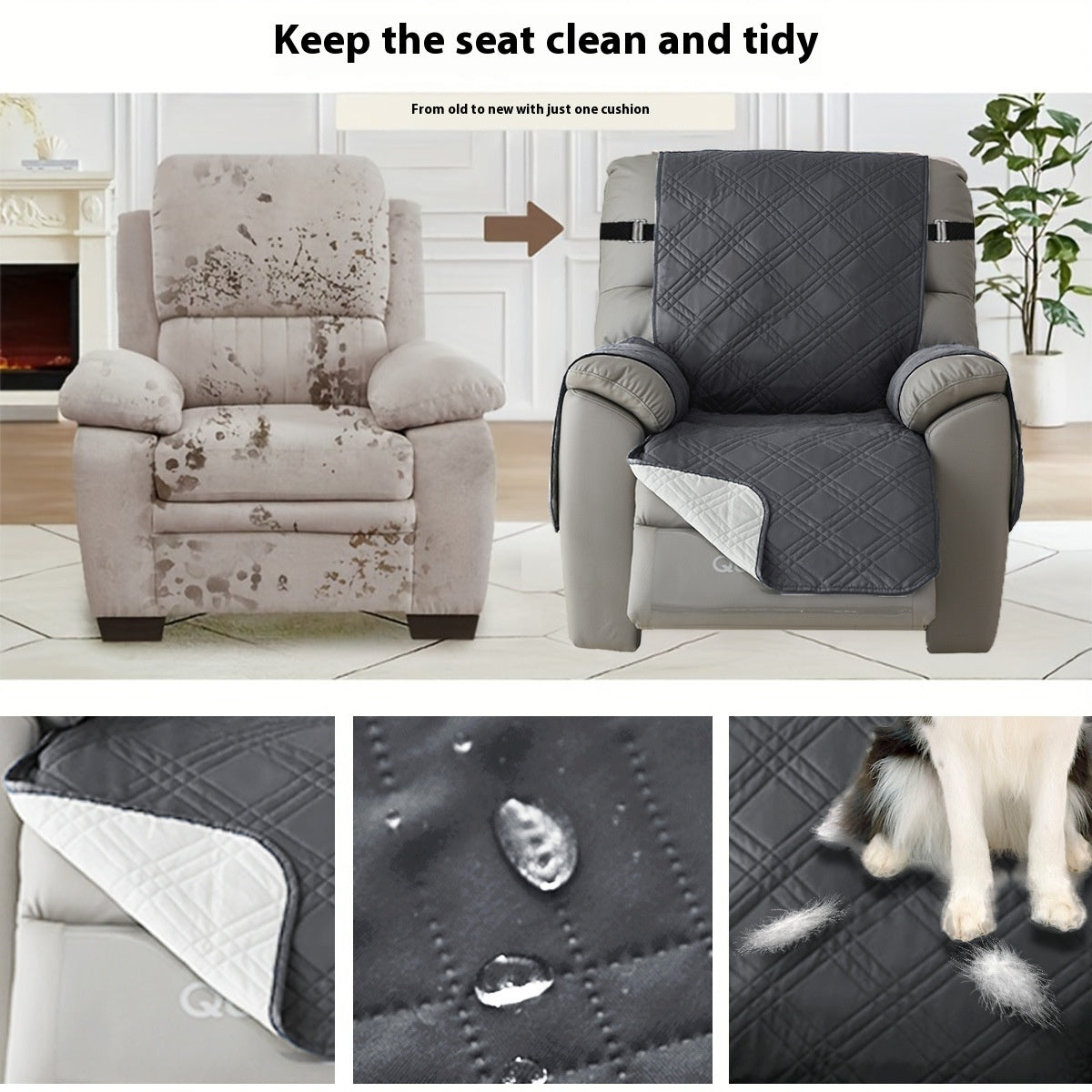 Waterproof Chivas Sofa Cushion Living Room Bedroom Non-slip Single Sofa Cover