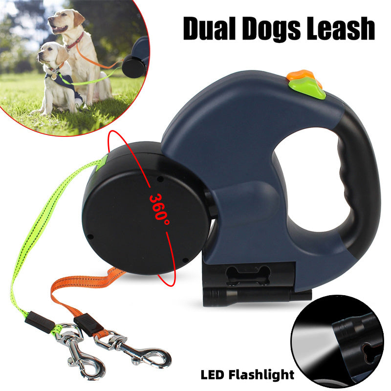 Dual dog leash 2-in-1 pet leash