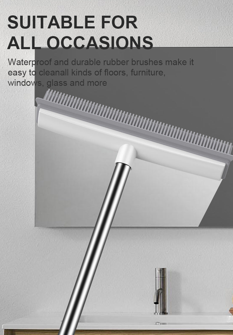 Pet Hair Rubber Carpet Rake Floor Soft Push Broom