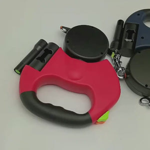 Retractable Dog Leash For Small Dogs Reflective Dual Pet Leash Lead 360 Swivel No Double Dog Walking Leash With Lights Pet Products